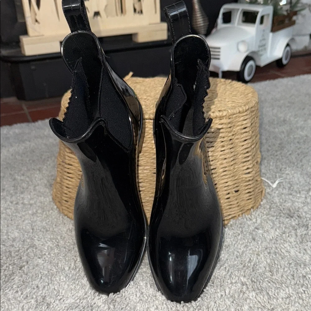 Lauren Ralph Lauren Tally Bo Rai Glossy Black Rain winter Boots women’s size 6 - Picture 4 of 10